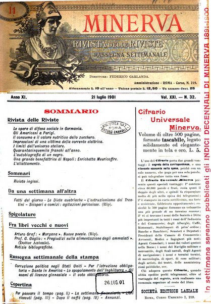 Minerva rassegna internazionale