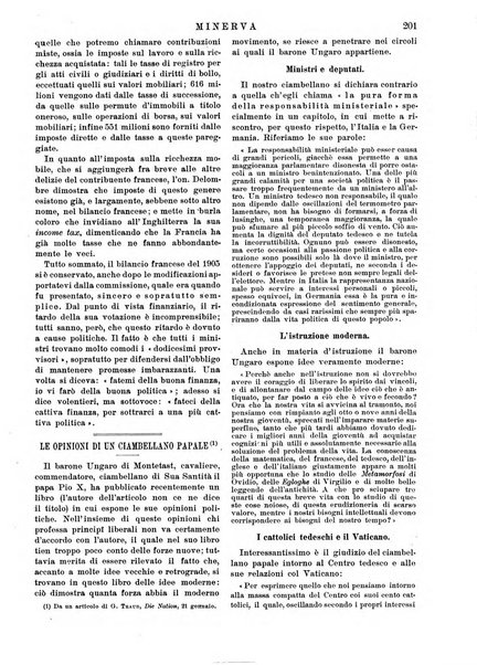 Minerva rassegna internazionale