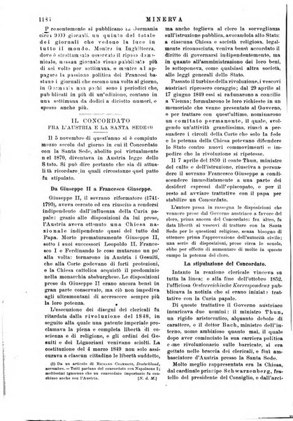 Minerva rassegna internazionale