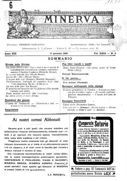 Minerva rassegna internazionale