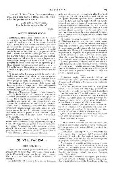 Minerva rassegna internazionale