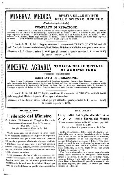 Minerva rassegna internazionale