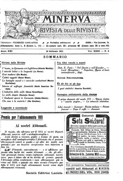 Minerva rassegna internazionale