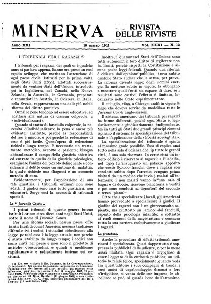 Minerva rassegna internazionale