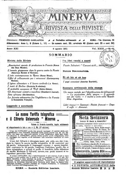 Minerva rassegna internazionale