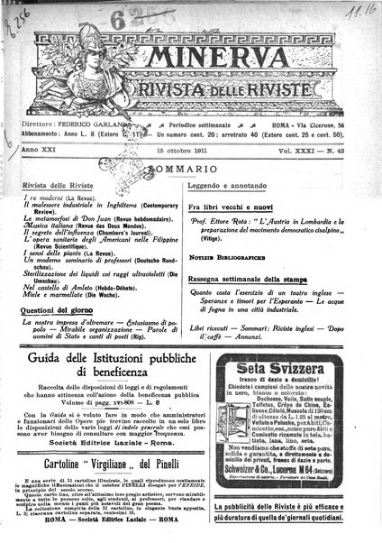 Minerva rassegna internazionale