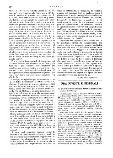 Minerva rassegna internazionale