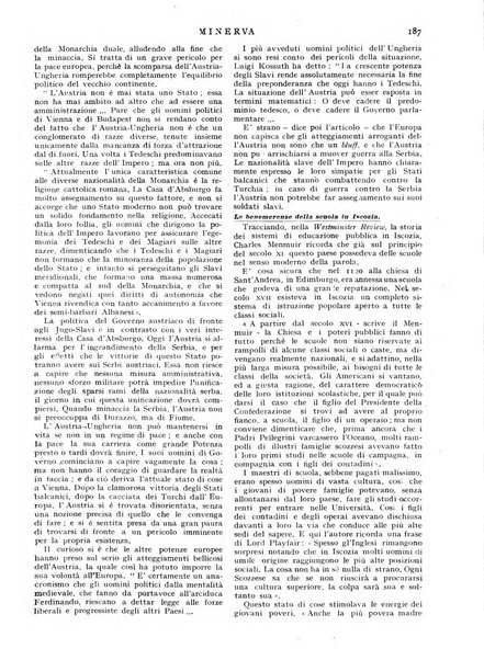 Minerva rassegna internazionale