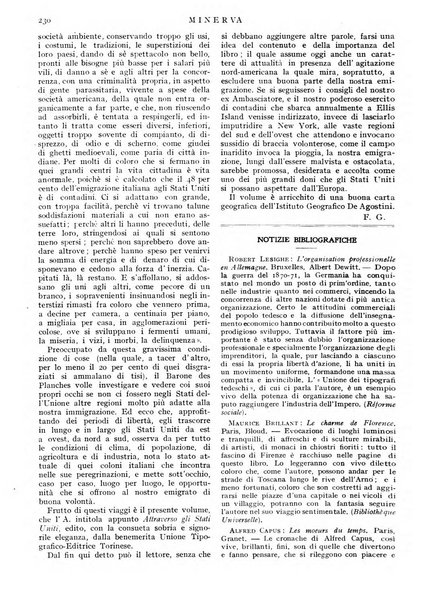 Minerva rassegna internazionale