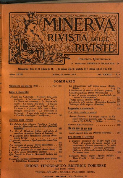 Minerva rassegna internazionale