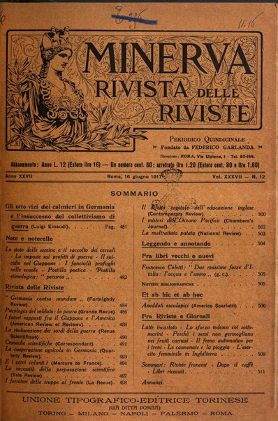 Minerva rassegna internazionale