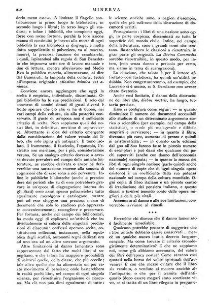 Minerva rassegna internazionale