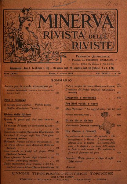 Minerva rassegna internazionale