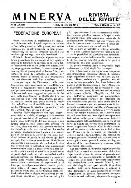 Minerva rassegna internazionale