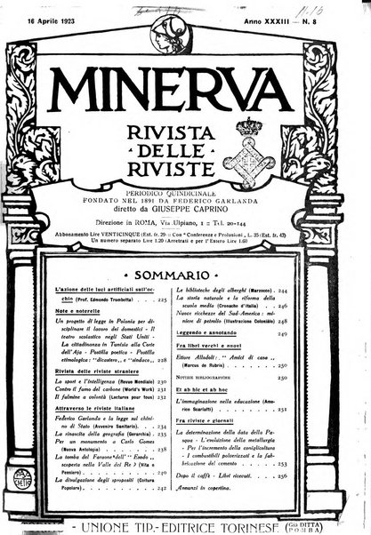 Minerva rassegna internazionale