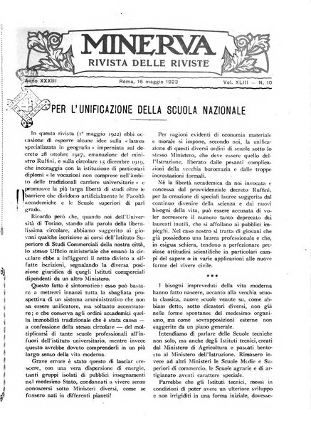 Minerva rassegna internazionale