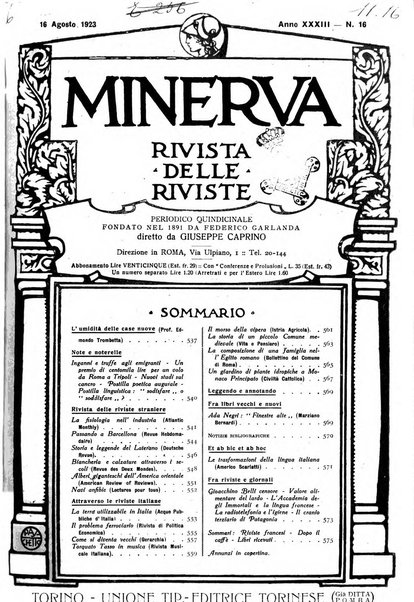 Minerva rassegna internazionale