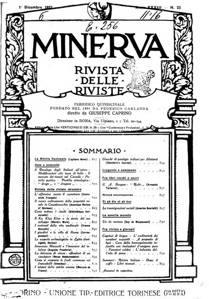 Minerva rassegna internazionale