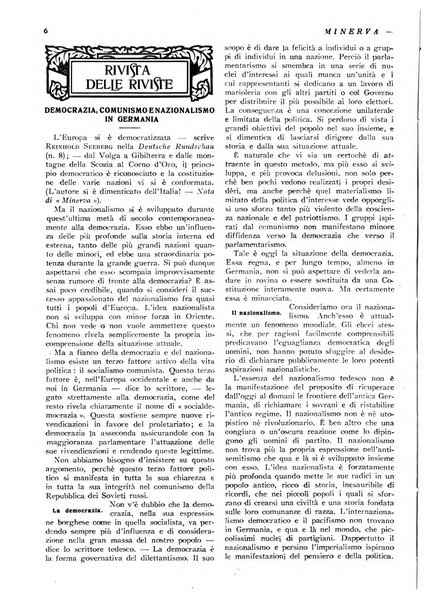 Minerva rassegna internazionale