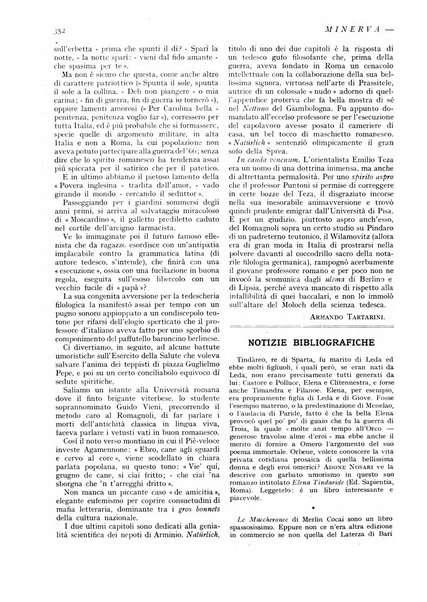 Minerva rassegna internazionale