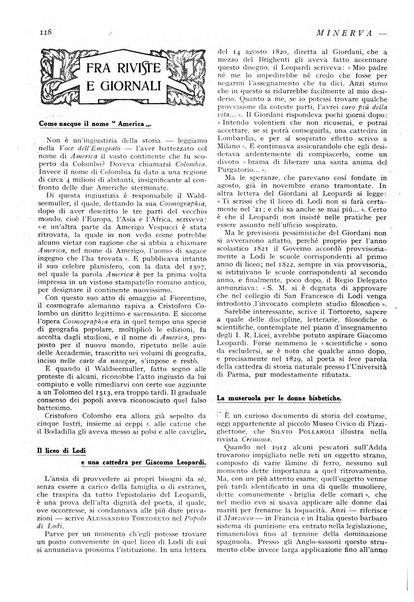 Minerva rassegna internazionale