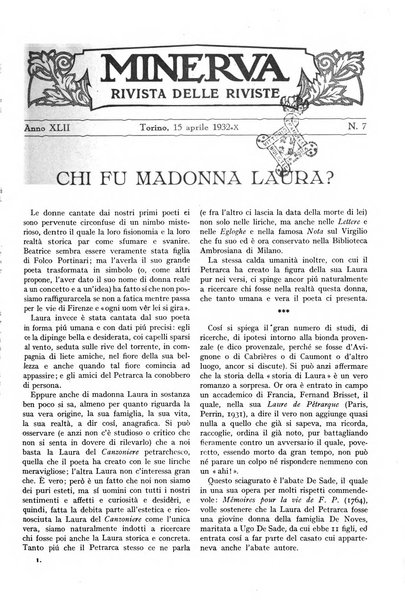 Minerva rassegna internazionale