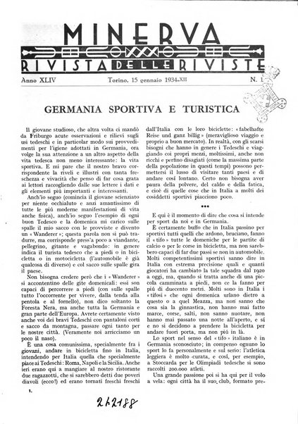 Minerva rassegna internazionale