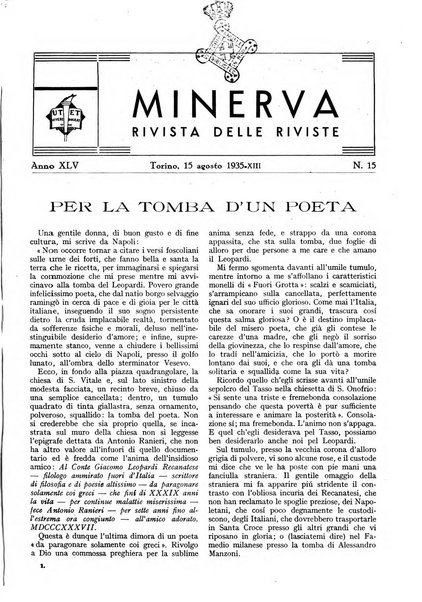 Minerva rassegna internazionale