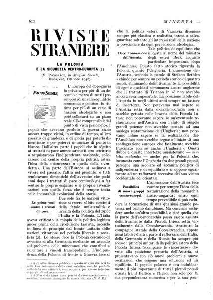 Minerva rassegna internazionale