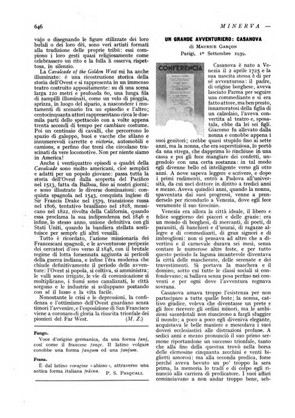 Minerva rassegna internazionale