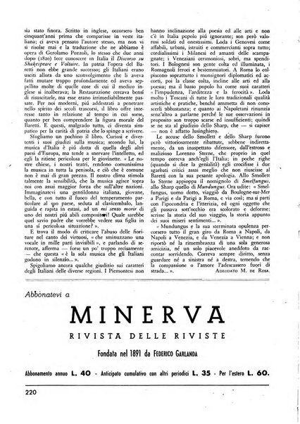 Minerva rassegna internazionale