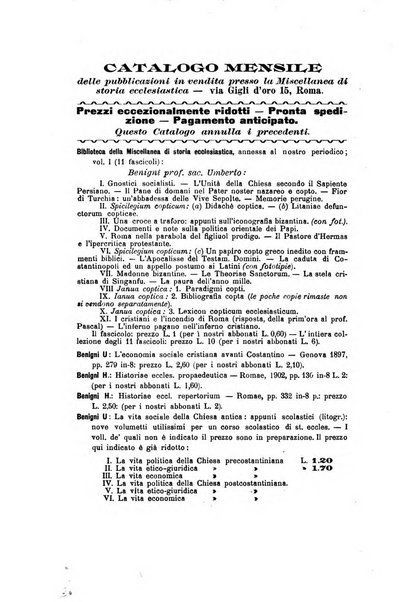 Miscellanea di storia ecclesiastica e studi ausiliari pubblicazione mensile