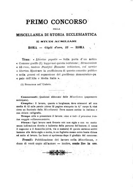 Miscellanea di storia ecclesiastica e studi ausiliari pubblicazione mensile