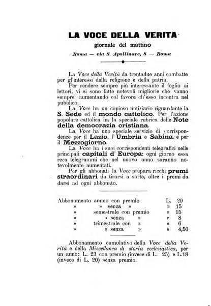 Miscellanea di storia ecclesiastica e studi ausiliari pubblicazione mensile