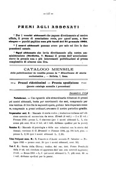 Miscellanea di storia ecclesiastica e studi ausiliari pubblicazione mensile