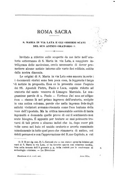 Miscellanea di storia ecclesiastica e studi ausiliari pubblicazione mensile