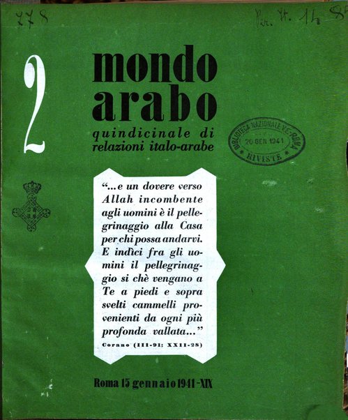 Mondo arabo quindicinale di relazioni italo-arabe