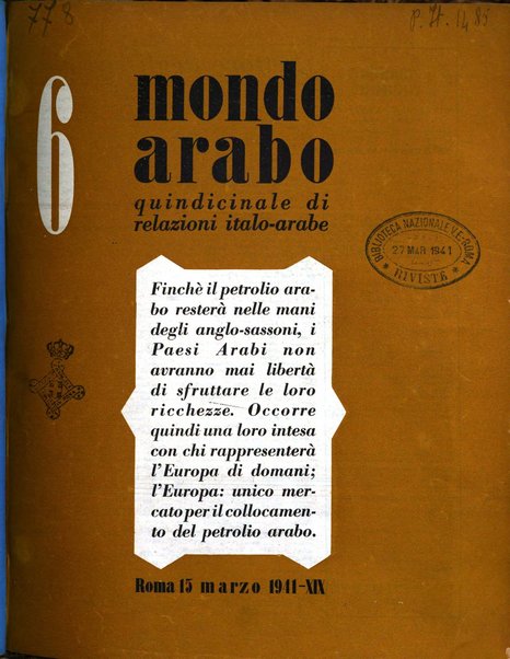 Mondo arabo quindicinale di relazioni italo-arabe