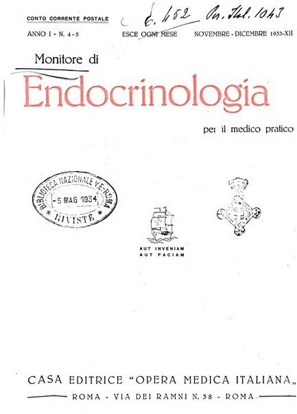 Monitore di endocrinologia per il medico pratico