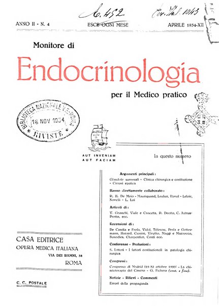 Monitore di endocrinologia per il medico pratico