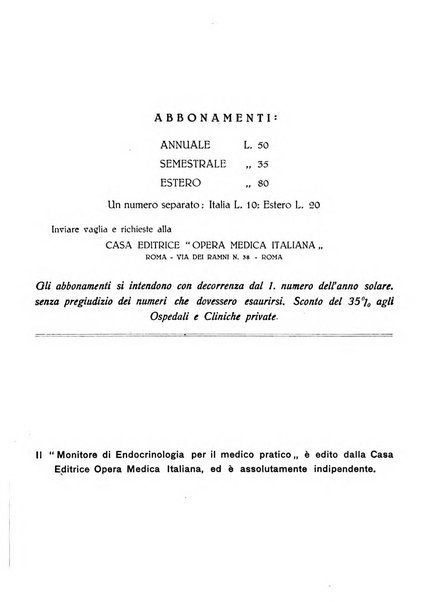 Monitore di endocrinologia per il medico pratico