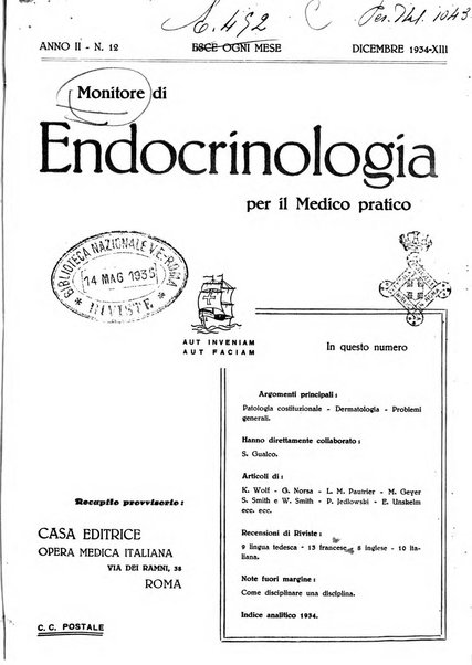 Monitore di endocrinologia per il medico pratico