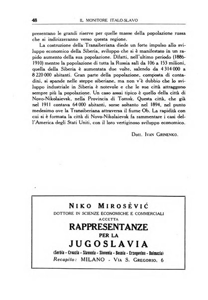 Il monitore italo-slavo rivista mensile di propaganda dei rapporti commerciali, industriali ed intellettuali tra l'Italia ed i paesi slavi