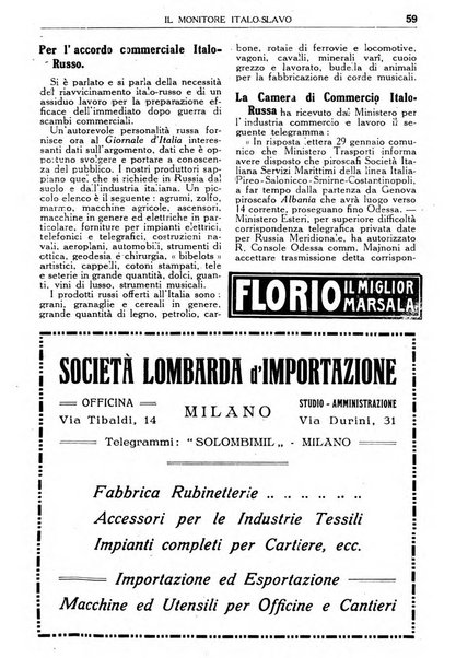 Il monitore italo-slavo rivista mensile di propaganda dei rapporti commerciali, industriali ed intellettuali tra l'Italia ed i paesi slavi