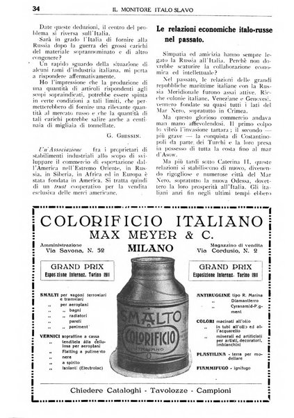 Il monitore italo-slavo rivista mensile di propaganda dei rapporti commerciali, industriali ed intellettuali tra l'Italia ed i paesi slavi