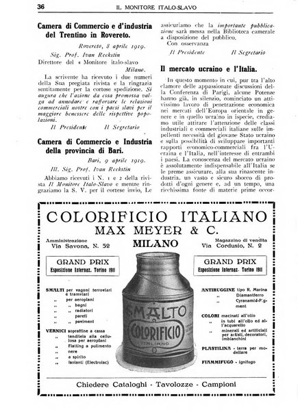 Il monitore italo-slavo rivista mensile di propaganda dei rapporti commerciali, industriali ed intellettuali tra l'Italia ed i paesi slavi