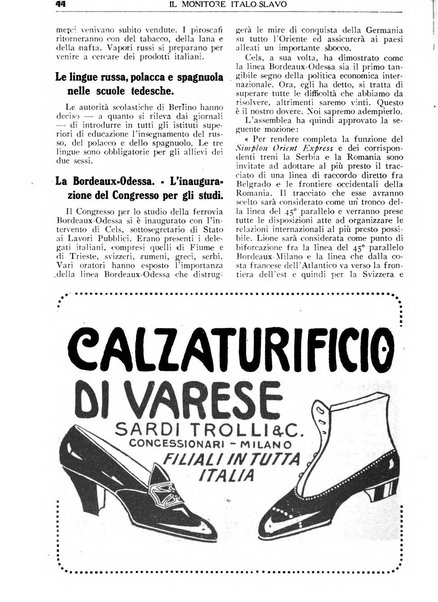 Il monitore italo-slavo rivista mensile di propaganda dei rapporti commerciali, industriali ed intellettuali tra l'Italia ed i paesi slavi