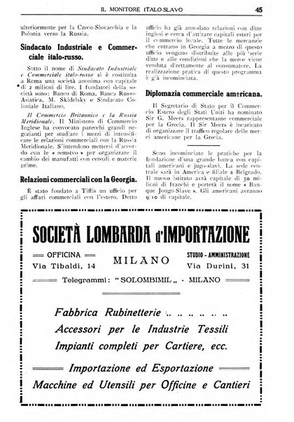 Il monitore italo-slavo rivista mensile di propaganda dei rapporti commerciali, industriali ed intellettuali tra l'Italia ed i paesi slavi