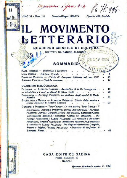 Il movimento letterario quaderno mensile di cultura