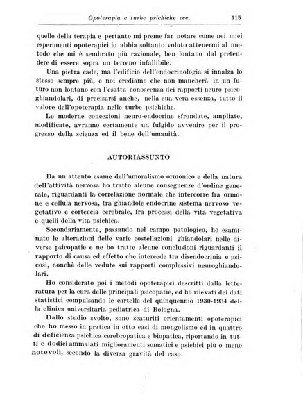 Neopsichiatria rassegna di psichiatria, neurologia, endocrinologia